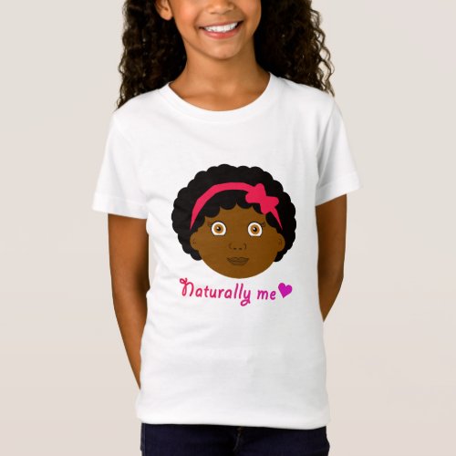 Afro with bow t_shirt