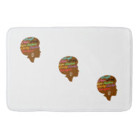 Afro Woman Bath Mat