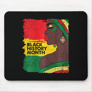 Afro Woman Black History Month Colors Men Women Wo Mouse Pad
