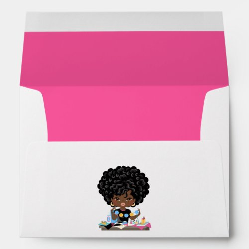 Afro Woman Crafter Envelope