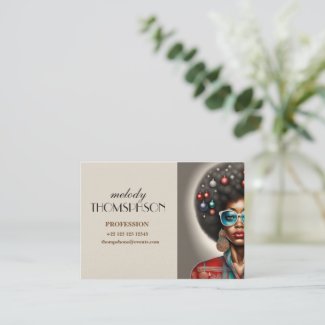 Afro woman elegant and bizarre  holiday mood 