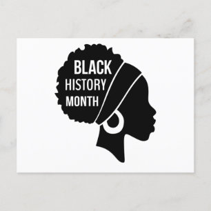 Afro Women Black History Month (2) Announcement Postcard