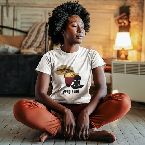 Afro Yogi _ Afrocentric yoga t_shirt