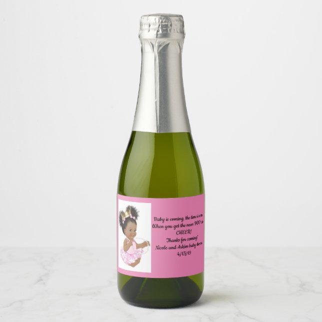 Afrobaby bubbly sparkling wine label (Front)