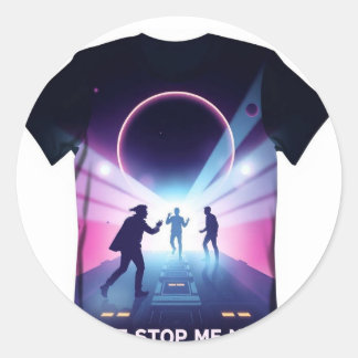 Afrobeald style of tentacle typography classic round sticker