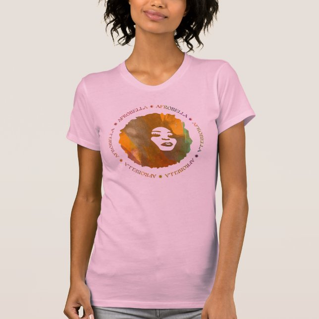 Afrobella In Pink T-Shirt (Front)