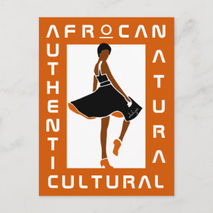 AFRoCA is Afro plus Africa Pretty Black Woman Postcard