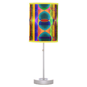 Afrocentric Abstract Tribal Motif Pattern Table Lamp