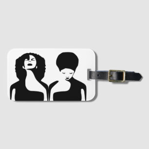 Afrocentric Art Abstract Black Women Luggage Tag
