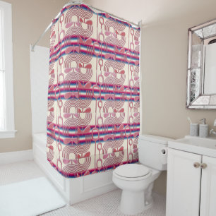 Afrocentric Art Deco Harlem Renaissance Geometric Shower Curtain