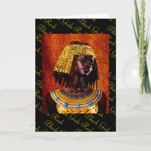 Afrocentric Art  Egyptian Queen Card