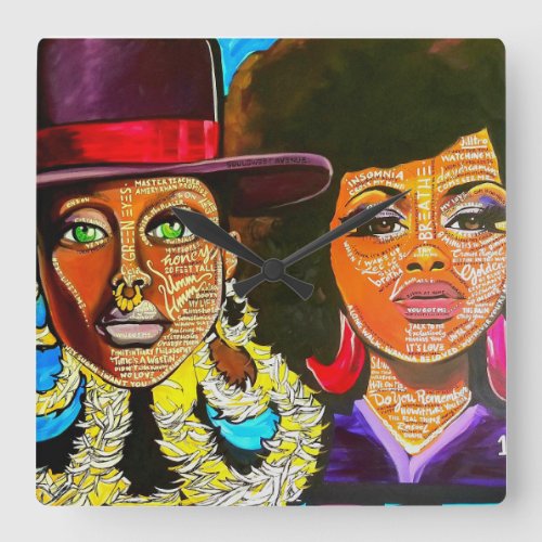 Afrocentric Badu vs Scott Acrylic Wall Clock