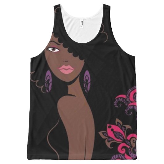 Afrocentric Beauty All-Over-Print Tank Top (Front)
