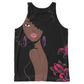 Afrocentric Beauty All-Over-Print Tank Top (Back)