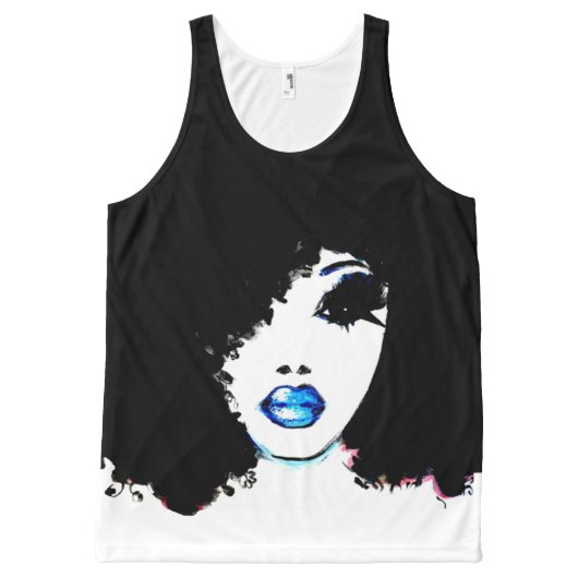 Afrocentric Beauty All-Over-Print Tank Top (Front)