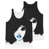 Afrocentric Beauty All-Over-Print Tank Top (Front and Back)