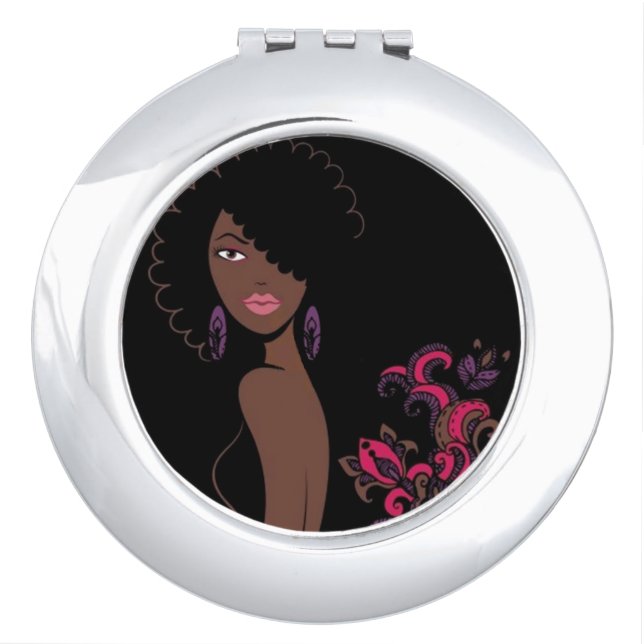 Afrocentric Beauty Compact Mirror (Front)