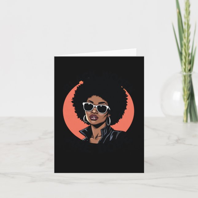 Afrocentric Black Women Are Afro Black History Mon Card (Front)