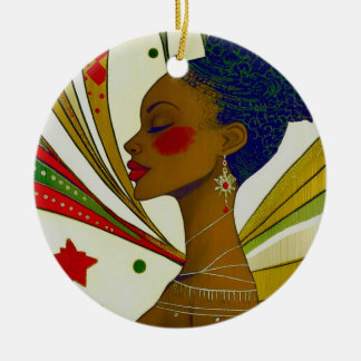 Afrocentric Ceramic Ornament
