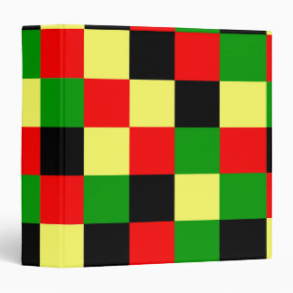 Afrocentric Checkers 3 Ring Binder