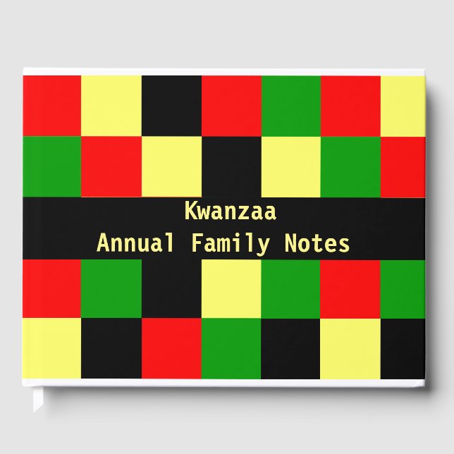 Afrocentric Checkers Guest Book (Front)