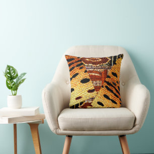 Afrocentric Cheetah Spot  Throw Pillow