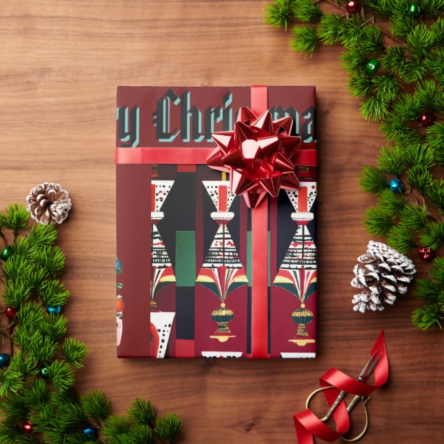 Afrocentric Christmas Seamless 30-inches x 6feet - Wrapping Paper (Holiday Gift)