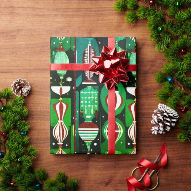 Afrocentric Christmas Seamless- 30inches x 6feet  Wrapping Paper (Holiday Gift)