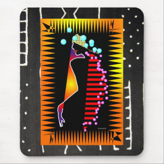 Afrocentric Color Splash Mouse Pad