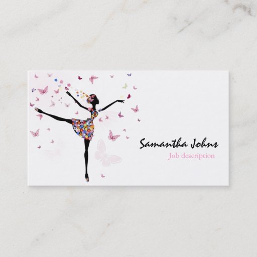 Customizable Afrocentric Dancer Ballerina Professional Stylist Business Cards