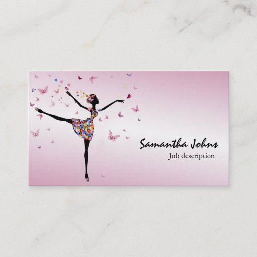 Customizable Afrocentric Dancer Ballerina Professional Stylist Business Card Templates