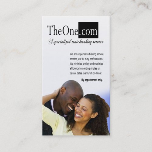 Afrocentric _ Dating Service Matchmaking Couples Business Card