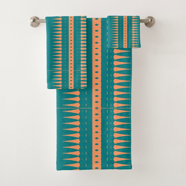 Afrocentric Geometric Print • Bath Towel Set (Creator Uploaded)