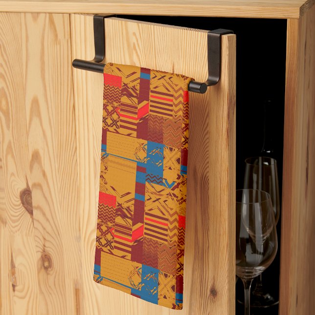 Afrocentric Geometric Print  Kitchen Towel (Creator Uploaded)