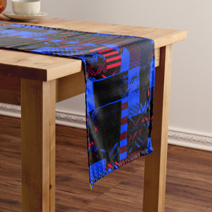 Afrocentric Geometric Print Short Table Runner