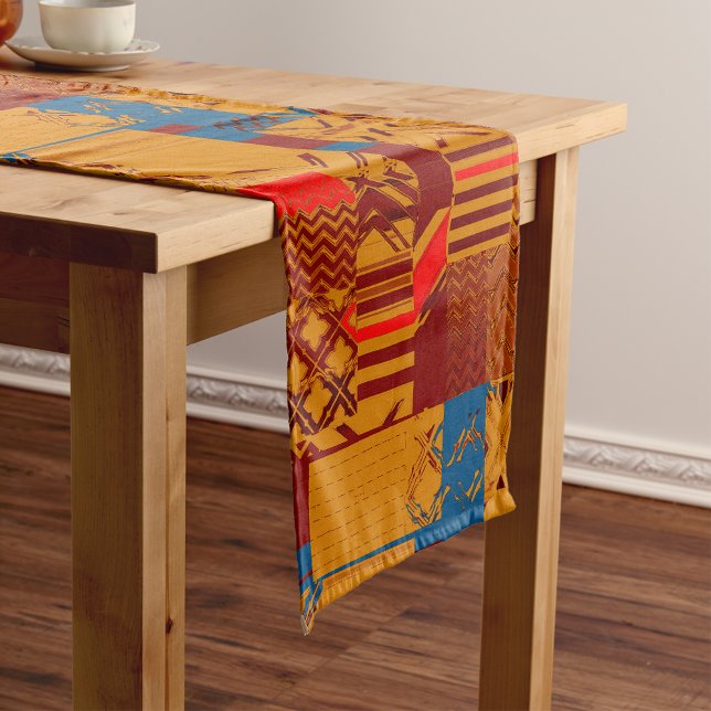 Afrocentric Geometric Print Short Table Runner (Creator Uploaded)