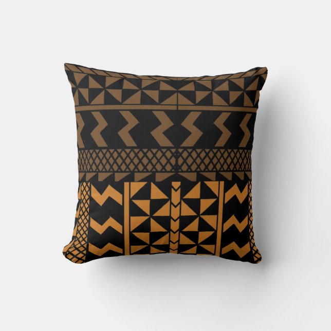 Afrocentric Geometric Throw Pillow (Front)