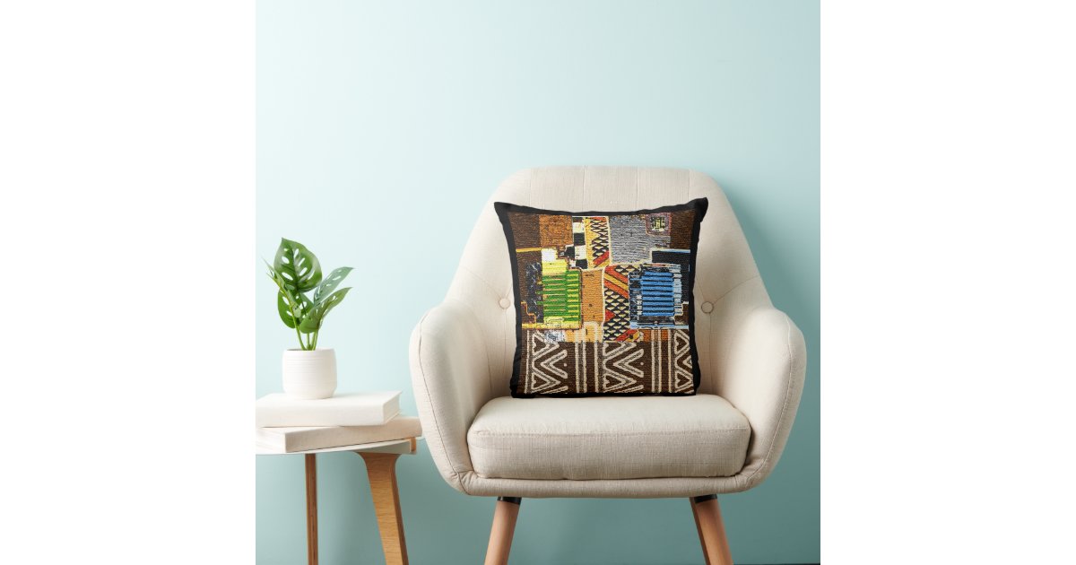 Afrocentric Graphic Throw Pillow | Zazzle