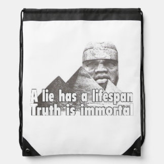 Afrocentric greatness quote drawstring bag