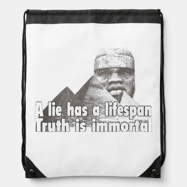 Afrocentric greatness quote drawstring bag (Front)