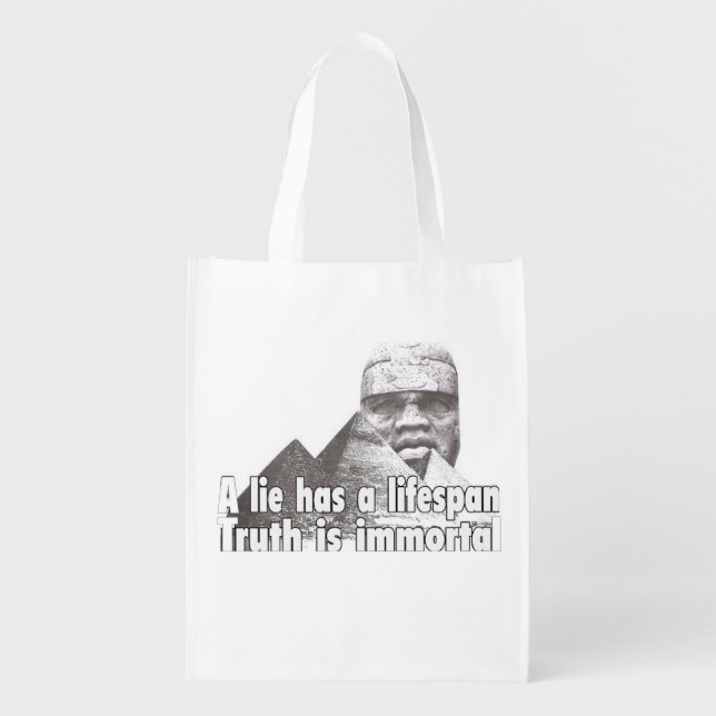 Afrocentric greatness quote grocery bag (Front)