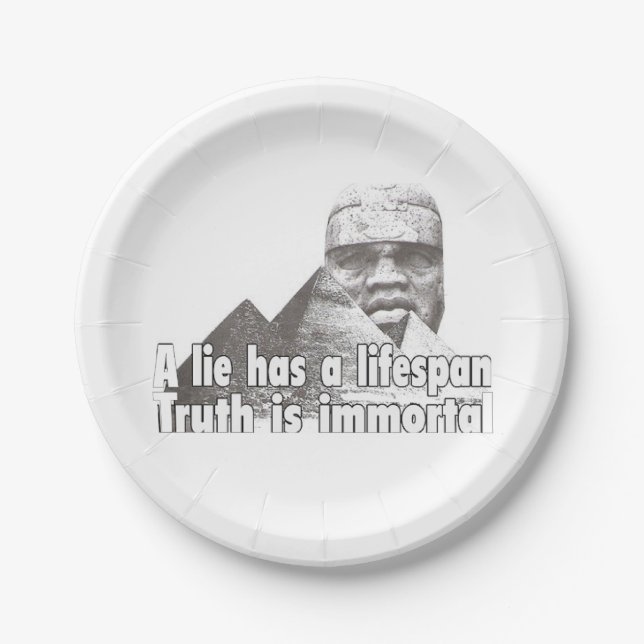 Afrocentric greatness quote paper plates (Front)