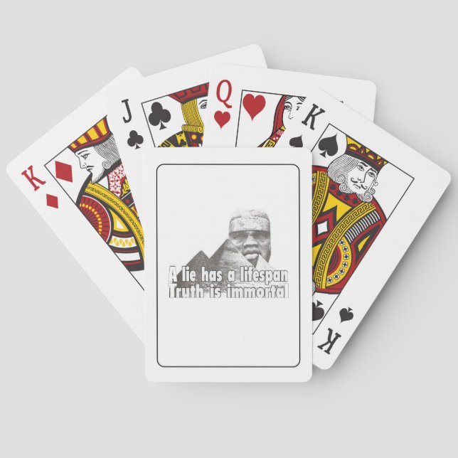 Afrocentric greatness quote poker cards (Back)