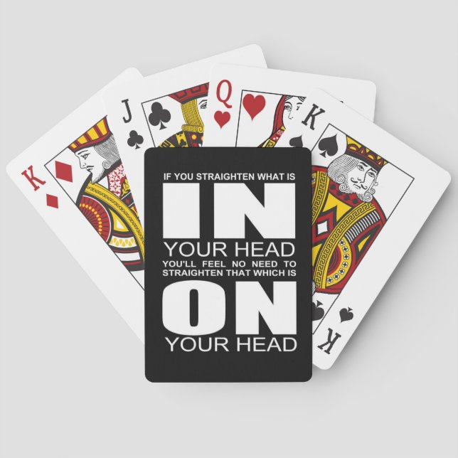 Afrocentric hair quote poker cards (Back)