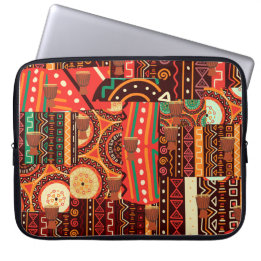 Afrocentric Kente Jigsaw Puzzle Laptop Sleeve