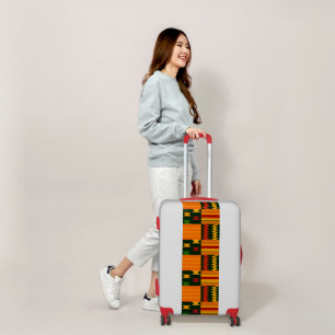 Afrocentric Kente Style Travel Luggage