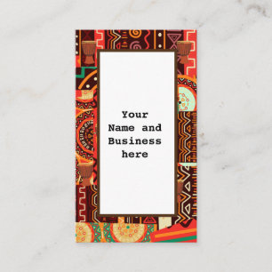 Afrocentric Kente Tribal Pattern Business Card