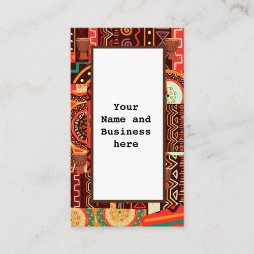 Afrocentric Kente Tribal Pattern  Business Card