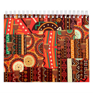 Afrocentric Kente Tribal Pattern  Calendar