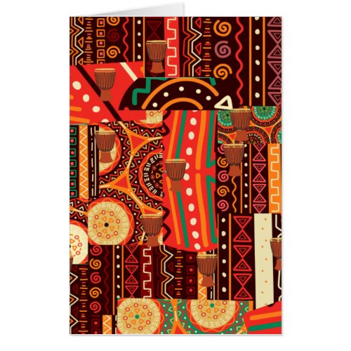 Afrocentric Kente Tribal Pattern  Card